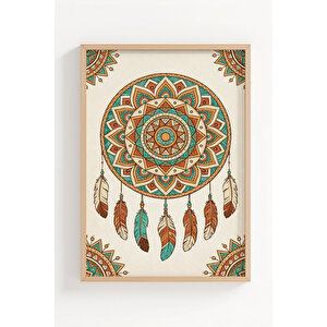 Çöl Rüyası Boho 3’lü Ahşap Çerçeveli Tablo Seti