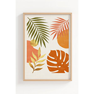 Retro Modern Illustration 3’lü Ahşap Çerçeveli Tablo Seti