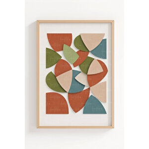 Sevimli Doğa Ve Hayvan Figürleri 3’lü Ahşap Çerçeveli Tablo Seti - Çocuk Odası Dekoru