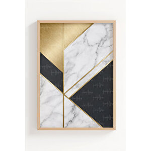 Modern Luxury Abstract Nature 3’lü Ahşap Çerçeveli Tablo Seti 21x30 cm