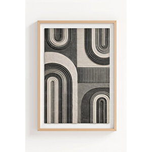 Doğal Dokular Modern 3’lü Ahşap Çerçeveli Tablo Seti 21x30 cm