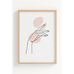 Tek Çizgi İnsan Figürleri Minimal 3’lü Ahşap Çerçeveli Tablo Seti – Modern Duvar Dekoru