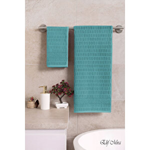 Banyo Havlu Seti %100 Pamuk 2 Parça (50×90 + 90×150 Cm) | Soft Comfort Koyu Yeşil