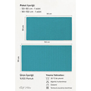 Banyo Havlu Seti %100 Pamuk 2 Parça (50×90 + 90×150 Cm) | Soft Comfort Koyu Yeşil