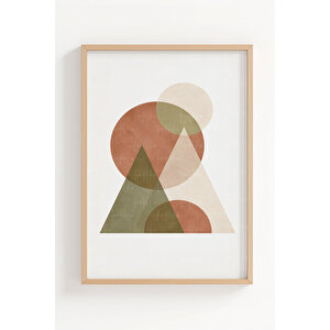 Modern Abstract Line Art 3’lü Ahşap Çerçeveli Tablo Seti 21x30 cm