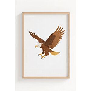 Doğadan İlhamlı Hayvan Figürleri 3’lü Ahşap Çerçeveli Tablo Seti – Minimal Duvar Dekoru