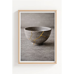 Wabi-sabi Dokular & Organik Objeler 3’lü Ahşap Çerçeveli Tablo Seti - Modern Duvar Dekoru 50x70 cm