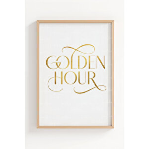 Golden Hour 3’lü Ahşap Çerçeveli Tablo Seti