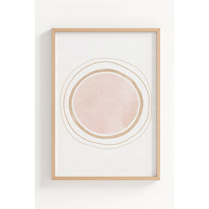 Soft Dalga & Dağ 3’lü Ahşap Çerçeveli Tablo Seti – Minimal Japandi Duvar Dekoru 50x70 cm