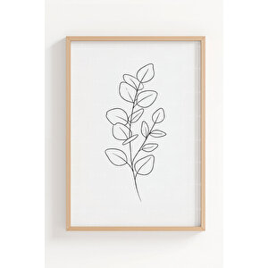 Minimal Geometrik Ve İlham Verici Söz 3’lü Ahşap Çerçeveli Tablo Seti 50x70 cm