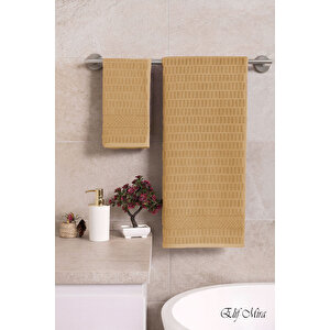 Banyo Havlu Seti %100 Pamuk 2 Parça (50×90 + 90×150 Cm) | Soft Comfort Kahve