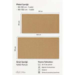 Banyo Havlu Seti %100 Pamuk 2 Parça (50×90 + 90×150 Cm) | Soft Comfort Kahve