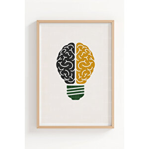 Sembolizm & Düşünce Figürleri 3’lü Ahşap Çerçeveli Tablo Seti - Modern Duvar Dekoru