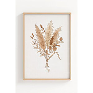 Minimal Doğa & Dokular 3’lü Ahşap Çerçeveli Tablo Seti