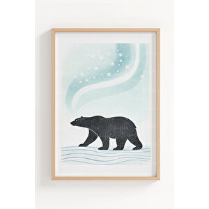 Doğa & Soyut Hayvan Temalı Minimal 3’lü Ahşap Çerçeveli Tablo Seti – Modern Duvar Dekoru