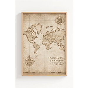 Vintage Doğa Ve Yolculuk Temalı 3’lü Ahşap Çerçeveli Tablo Seti 21x30 cm