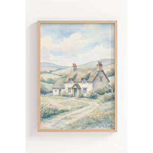 Vintage Doğa Ve Yolculuk Temalı 3’lü Ahşap Çerçeveli Tablo Seti