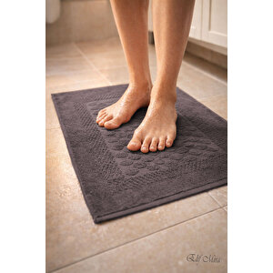 3’lü Banyo Ayak Havlusu Seti %100 Pamuk Damatouch Antrasit