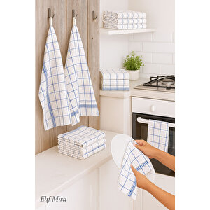 10 Lu Lüks Mutfak Kurulama Bezi Seti 45x65 Cm Table Linen Beyaz