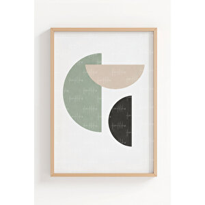 Serenity Minimal İnsan Figürü 3’lü Ahşap Çerçeveli Tablo Seti