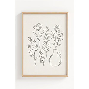 Hygge Minimal Scandinavian 3’lü Ahşap Çerçeveli Tablo Seti