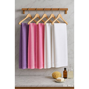 6 Lı Softtouch El Yüz Banyo Havlusu Seti %100 Pamuklu 50x90 Cm Beyaz