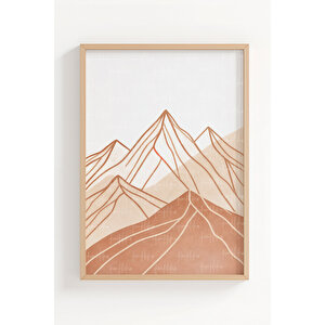 Soft Doğa Kompozisyonu 3’lü Ahşap Çerçeveli Tablo Seti 30x42 cm