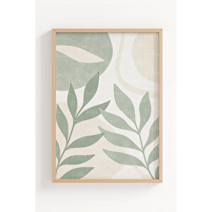 Soft Doğa Kompozisyonu 3’lü Ahşap Çerçeveli Tablo Seti 30x42 cm