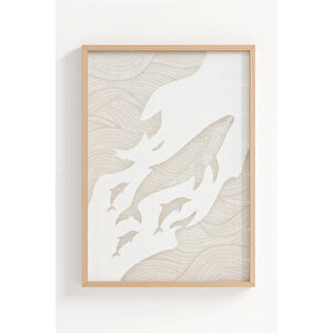 Minimal Doğa Ve Şehir Silüeti 3’lü Ahşap Çerçeveli Tablo Seti 50x70 cm