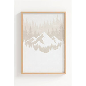 Minimal Doğa Ve Şehir Silüeti 3’lü Ahşap Çerçeveli Tablo Seti