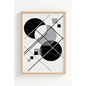 Modern Geometrik Soyut 3’lü Ahşap Çerçeveli Tablo Seti 50x70 cm