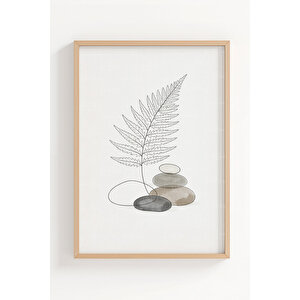 Soft Organic Forms 3’lü Ahşap Çerçeveli Tablo Seti