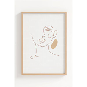 Modern Denge 3’lü Ahşap Çerçeveli Tablo Seti - Modern Minimal Duvar Dekoru 30x42 cm