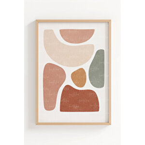 Modern Denge 3’lü Ahşap Çerçeveli Tablo Seti - Modern Minimal Duvar Dekoru