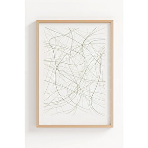 Soft Botanik & Geometrik 3’lü Ahşap Çerçeveli Tablo Seti – Minimal Modern Duvar Dekoru 21x30 cm