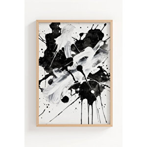 Soyut Renk Patlaması 3’lü Ahşap Çerçeveli Tablo Seti 21x30 cm