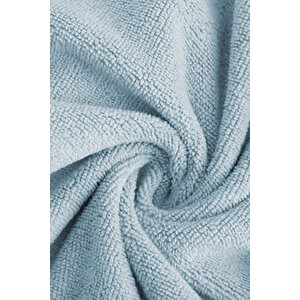 Genç Kız / Erkek Çocuk Kapşonlu Garson Boy Kadife Bornoz %100 Pamuklu Gri-13-14 Yaş