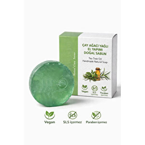 Çay Ağacı Yağlı El Yapımı Doğal Oval Sabun - 100 Gr