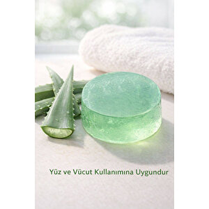 Aloe Vera Özlü El Yapımı Doğal Oval Sabun - 100 Gr