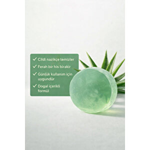 Aloe Vera Özlü El Yapımı Doğal Oval Sabun - 100 Gr