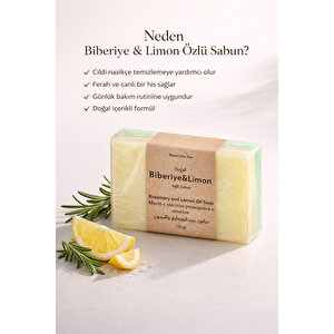 Limon & Biberiye Yağlı Cilt Bakım Sabunu- 120 Gr
