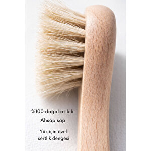 Doğal At Kılı Yüz Bakım Fırçası