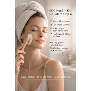 Doğal At Kılı Yüz Bakım Fırçası