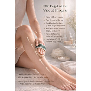 Selülit Karşıtı Doğal At Kılı Fırça