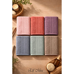 6'lı Mutfak Havlusu Seti 30x50 Cm %100 Pamuklu Melodi