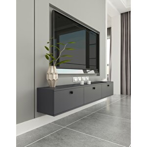 Miralay Tv Ünitesi Duvara Monte Antrasit Antrasit