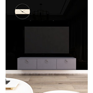 Sıla 150 Cm Duvara Monte Tv Sehpası Antrasit Antrasit