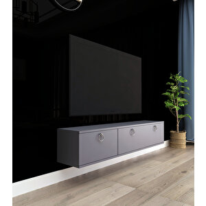 Sıla 150 Cm Duvara Monte Tv Sehpası Antrasit Antrasit