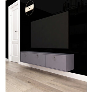 Sıla 150 Cm Duvara Monte Tv Sehpası Antrasit Antrasit