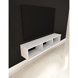 Sıla 150 Cm Duvara Monte Tv Sehpası Beyaz